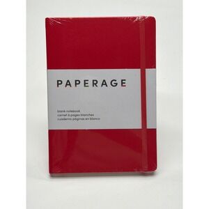 Paperage Blank Notebook Red Hardcover Journal 160 Pages 5.6x8 100gsm 88019 NEW